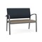 Lesro Newport 2 Seat Tandem Seating Metal Frame No Center Arms, Charcoal, RS Night Sky Back, MD Farro Seat NP1501 - alternate 1